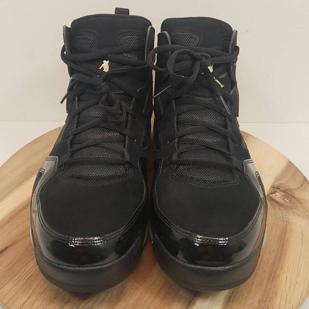 Air Jordan Flight Club 91 Black Metallic Gold Men's Size 11 - Picture 2 of 10